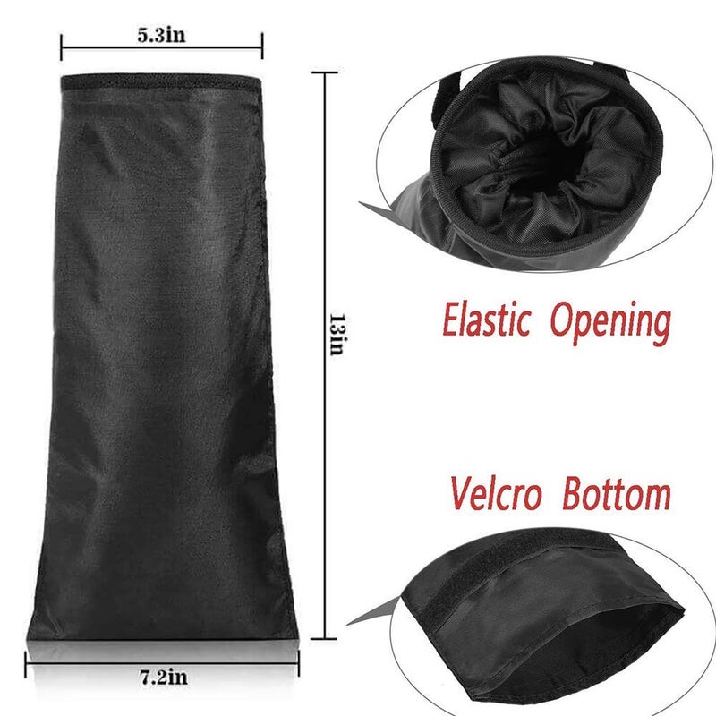 IPELY Universal Car Garbage Bag Back Seat Headrest Litter Trash Garbage Can (Black) - Image 5